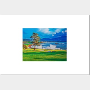 18th hole at Pebble Beach Posters and Art